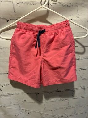 Primary Coral Pink Girls' Shorts with Navy Drawcord
